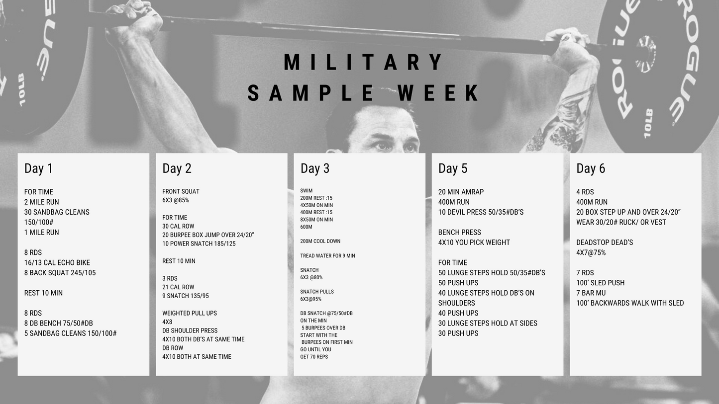 Military workout plan deals