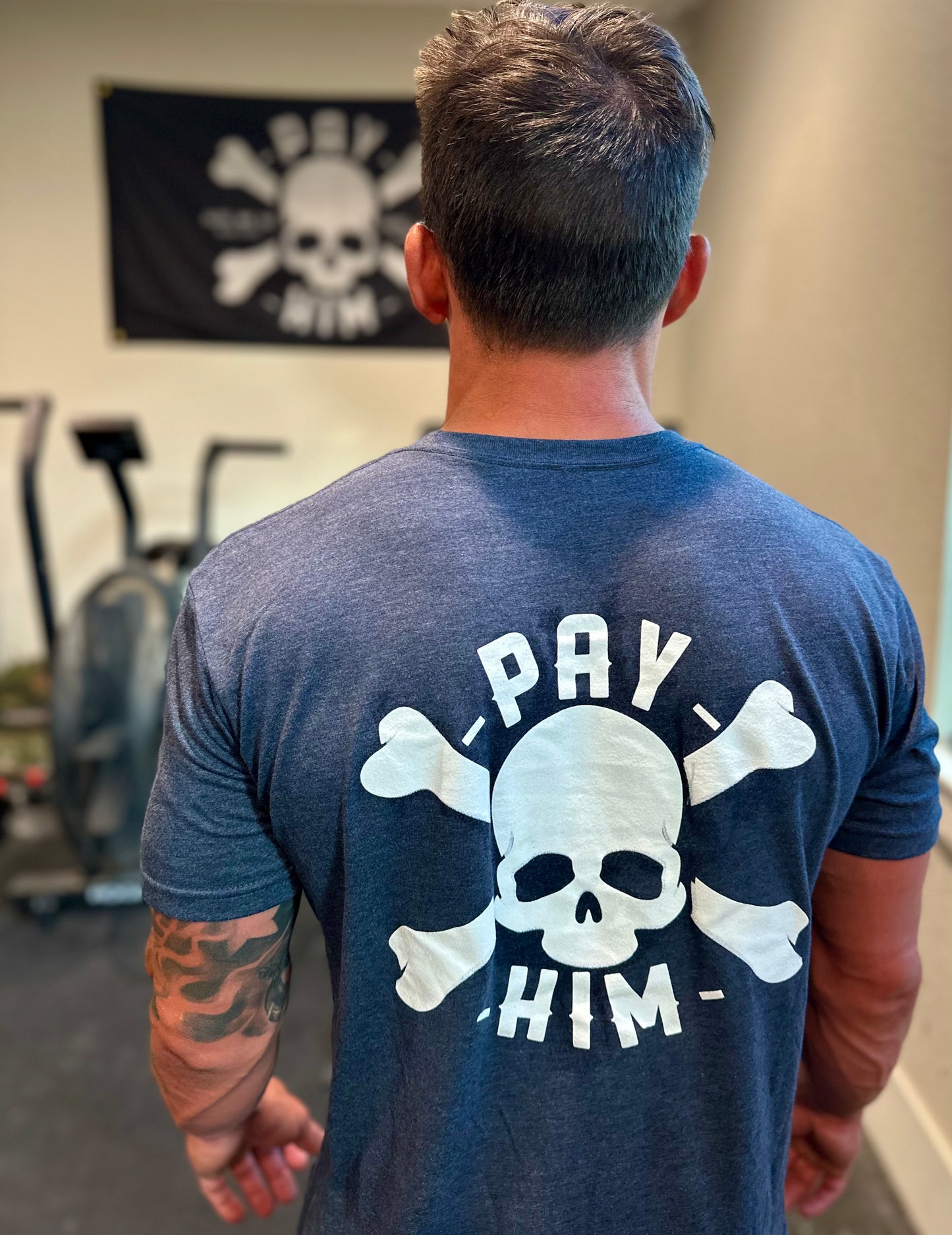 Pay Him Skull Shirt Navy